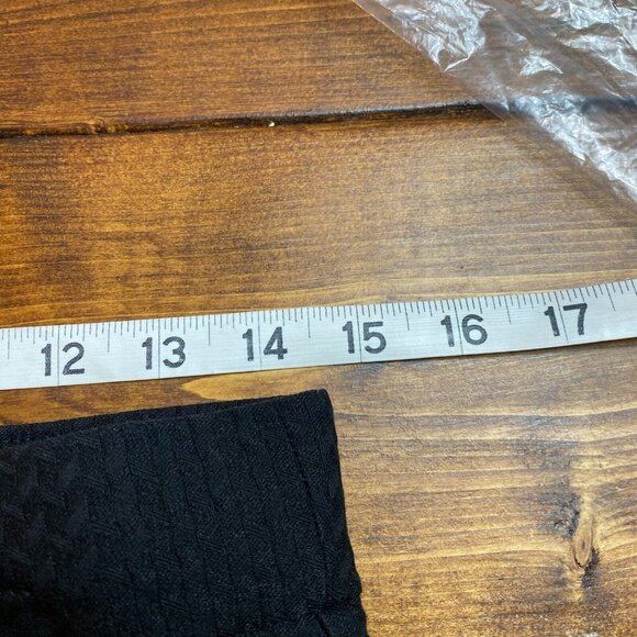 Anne Klein dress pants women’s size 8 textured black flat front chino - Picture 7 of 10